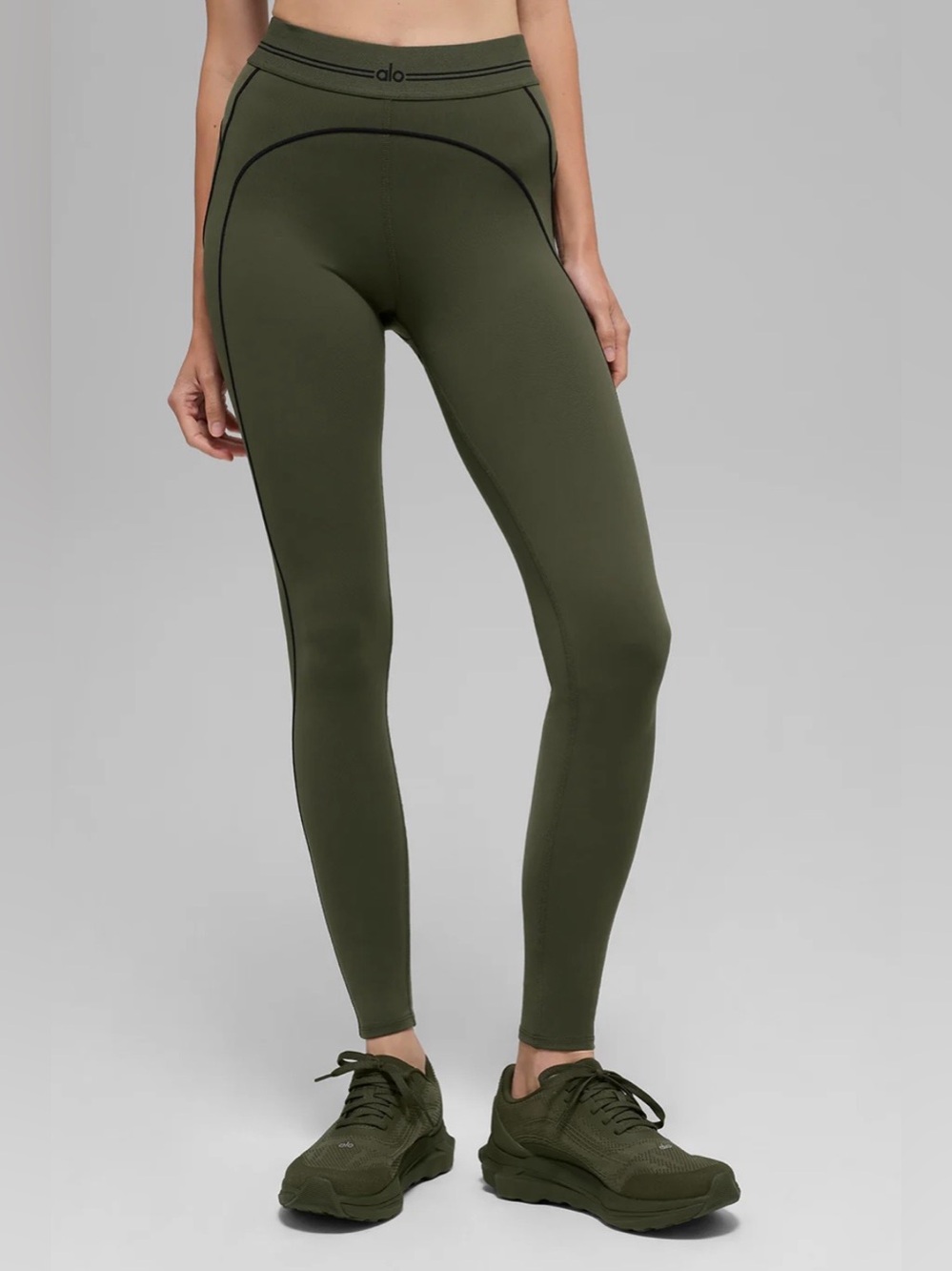 ALO Yoga Olive Green High-Rise Sculpt Leggings